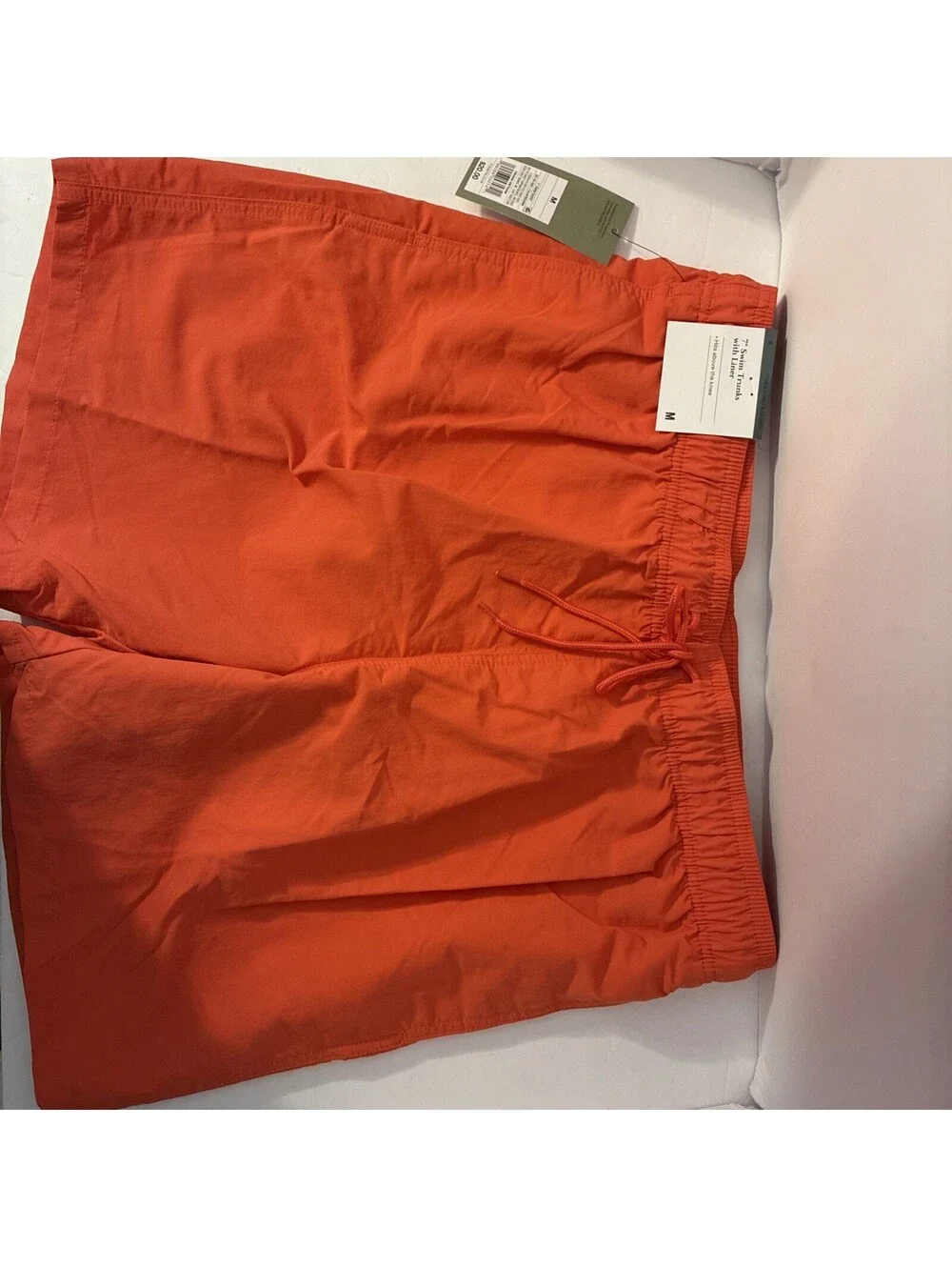 NEW Goodfellow & Co Men's Size M Coral Swim Trunks 7